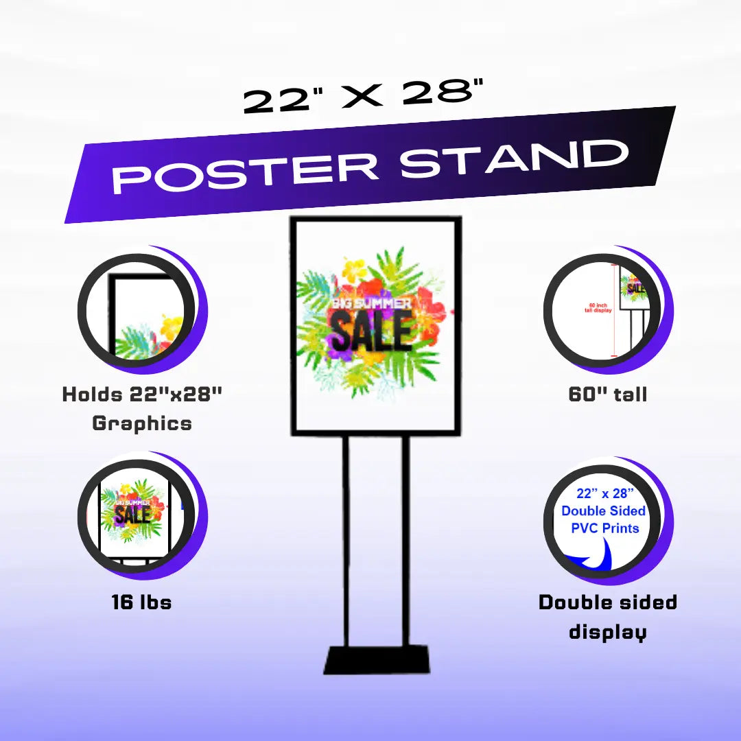 22" x 28" Poster Stand Display