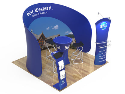 10x10ft Custom C-shaped Trade Show Booth 09