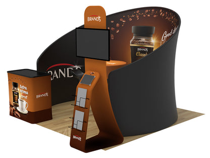 10x10ft Custom C-Shaped Trade Show Booth K