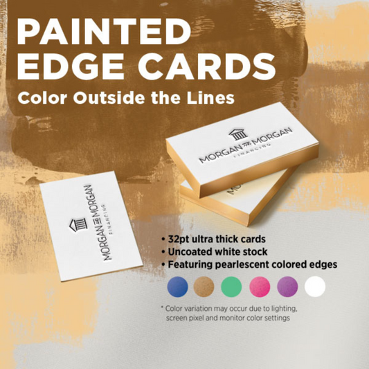 Painted edge thick Business Cards