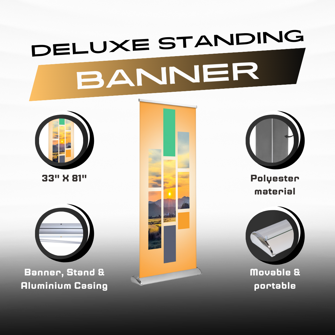 Deluxe Retractable Banner (33" x 81")