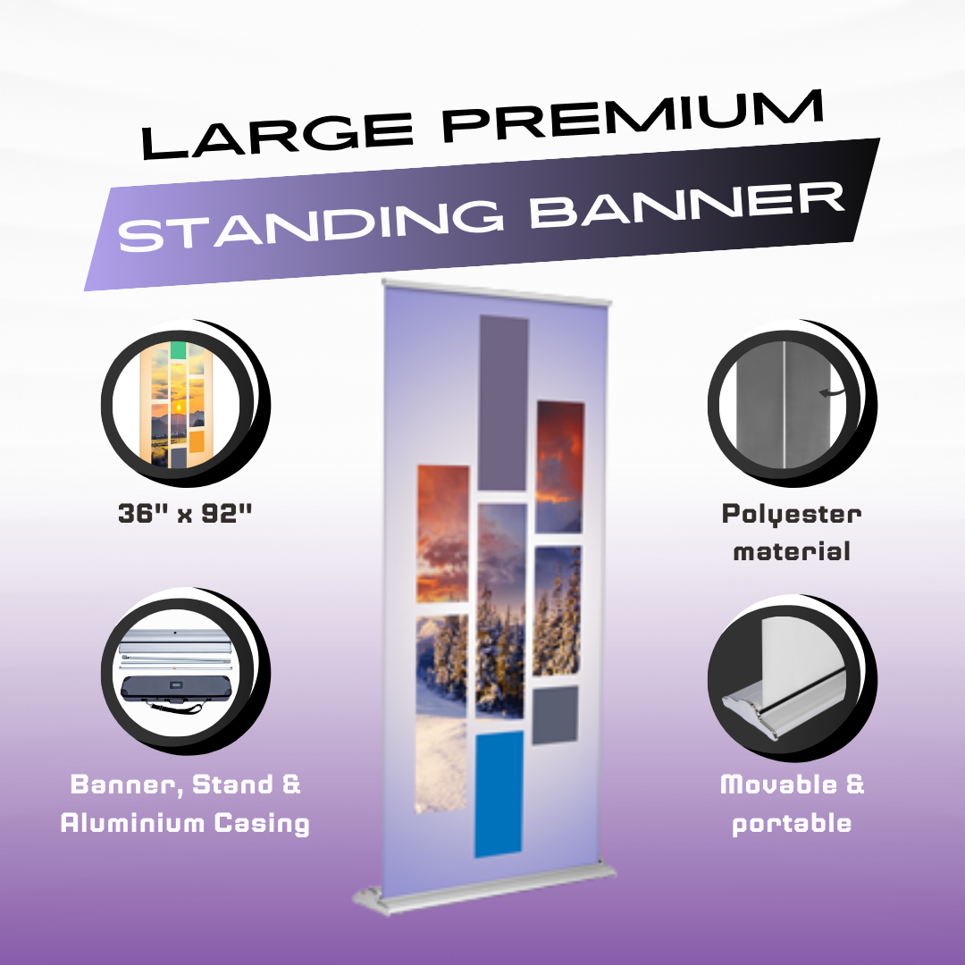 Large Premium Retractable Banner (36" x 92")